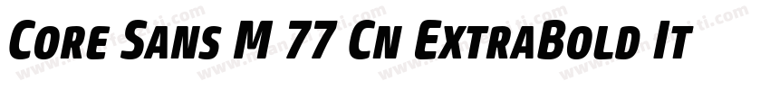 Core Sans M 77 Cn ExtraBold Italic字体转换